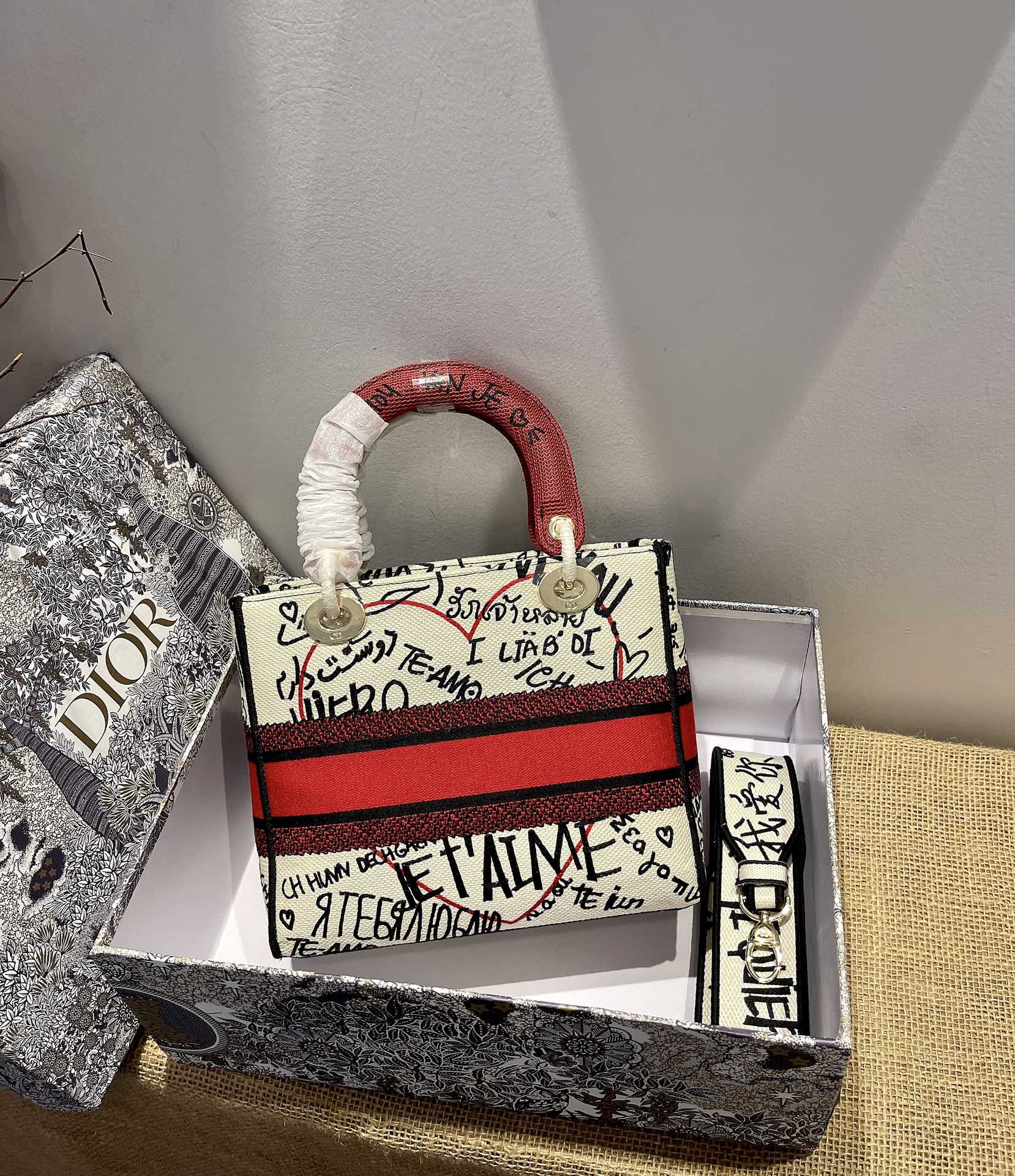 D*ior Top Bag 24*20*11cm