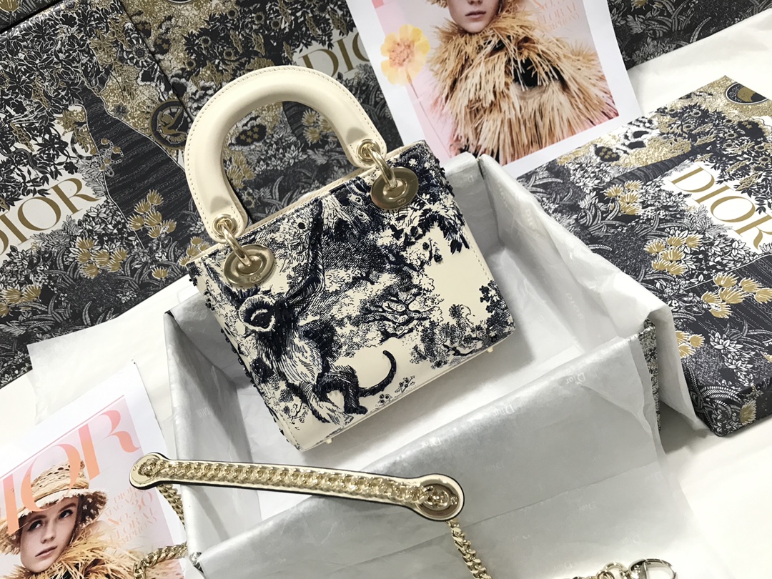 D*ior Top Bag 17*15*7cm