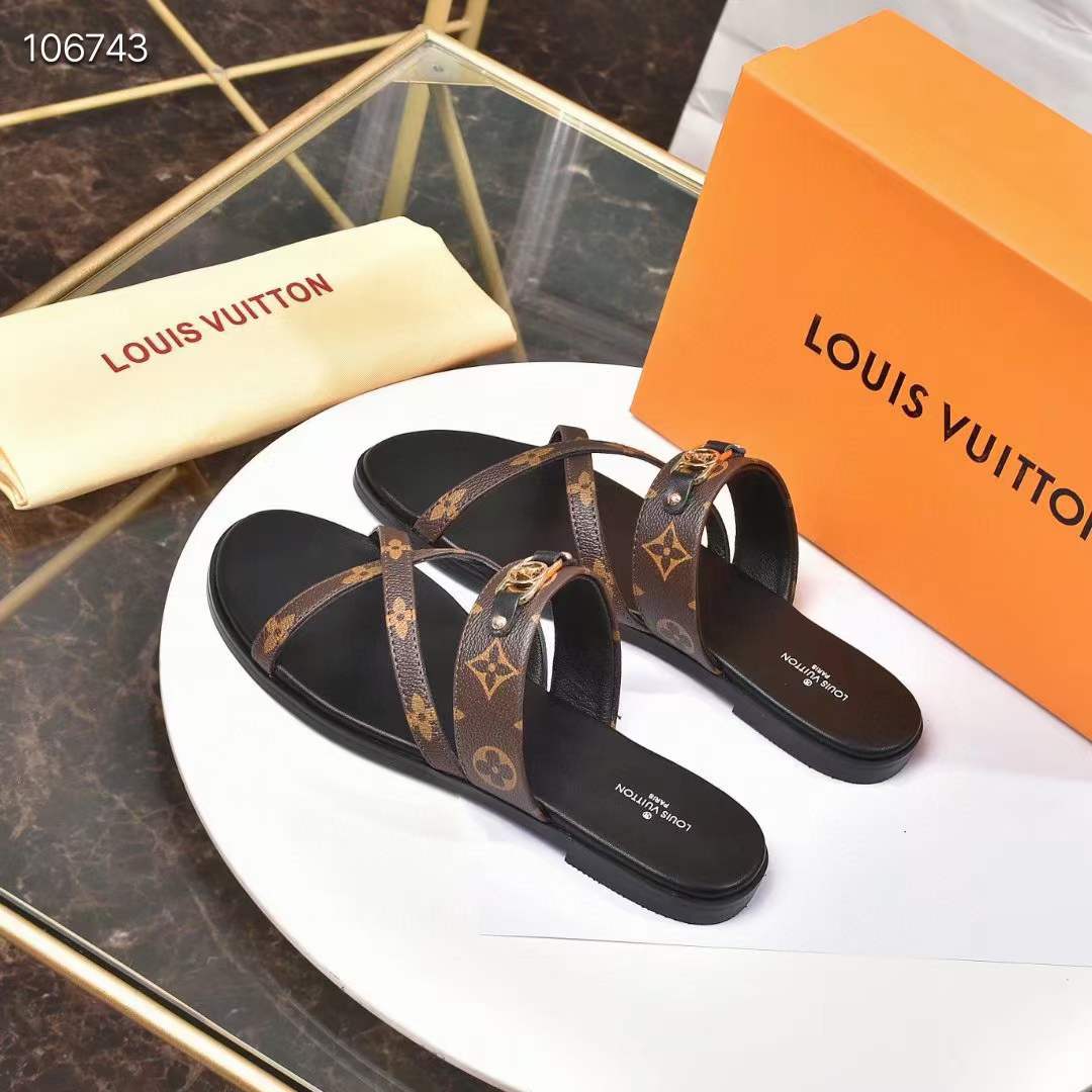 Women L*ouis V*uitton Top Slippers