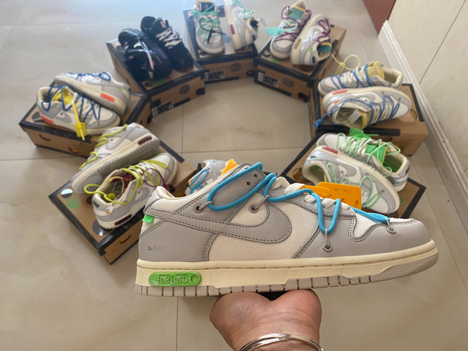 from O*ff-W*hite x Nike Dunk Low