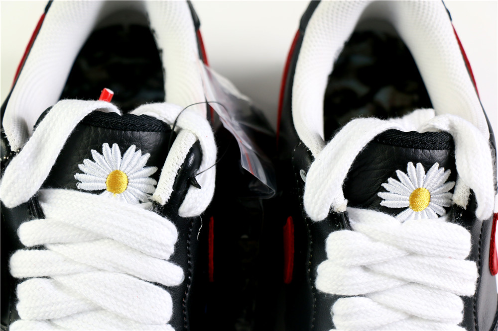 from EACEMINUSONE X Nike Air Force 1 Low Para-Noise Black Red