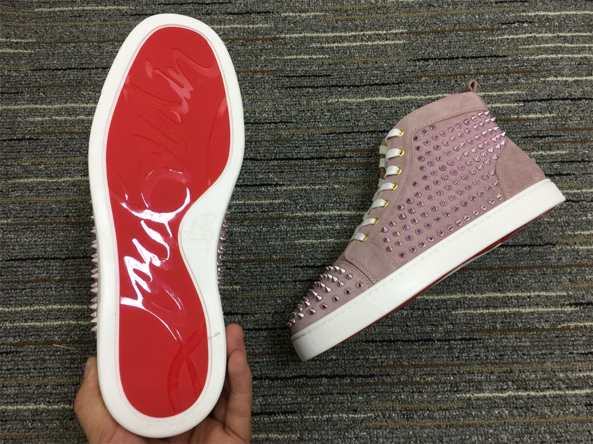 Men Women C*hristian L*ouboutin Lou Spikes Top Sneaker