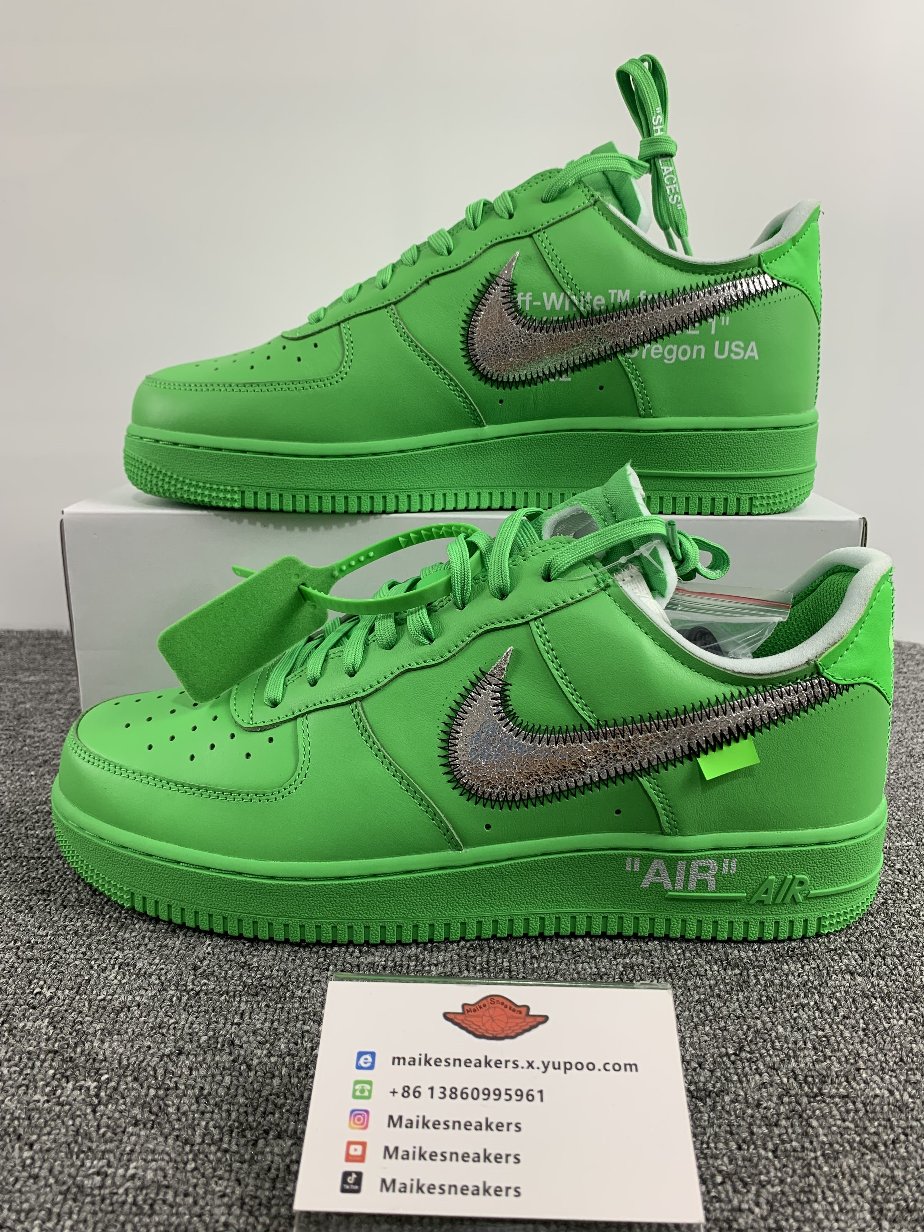 from off-white &nike air force 1 low grreen