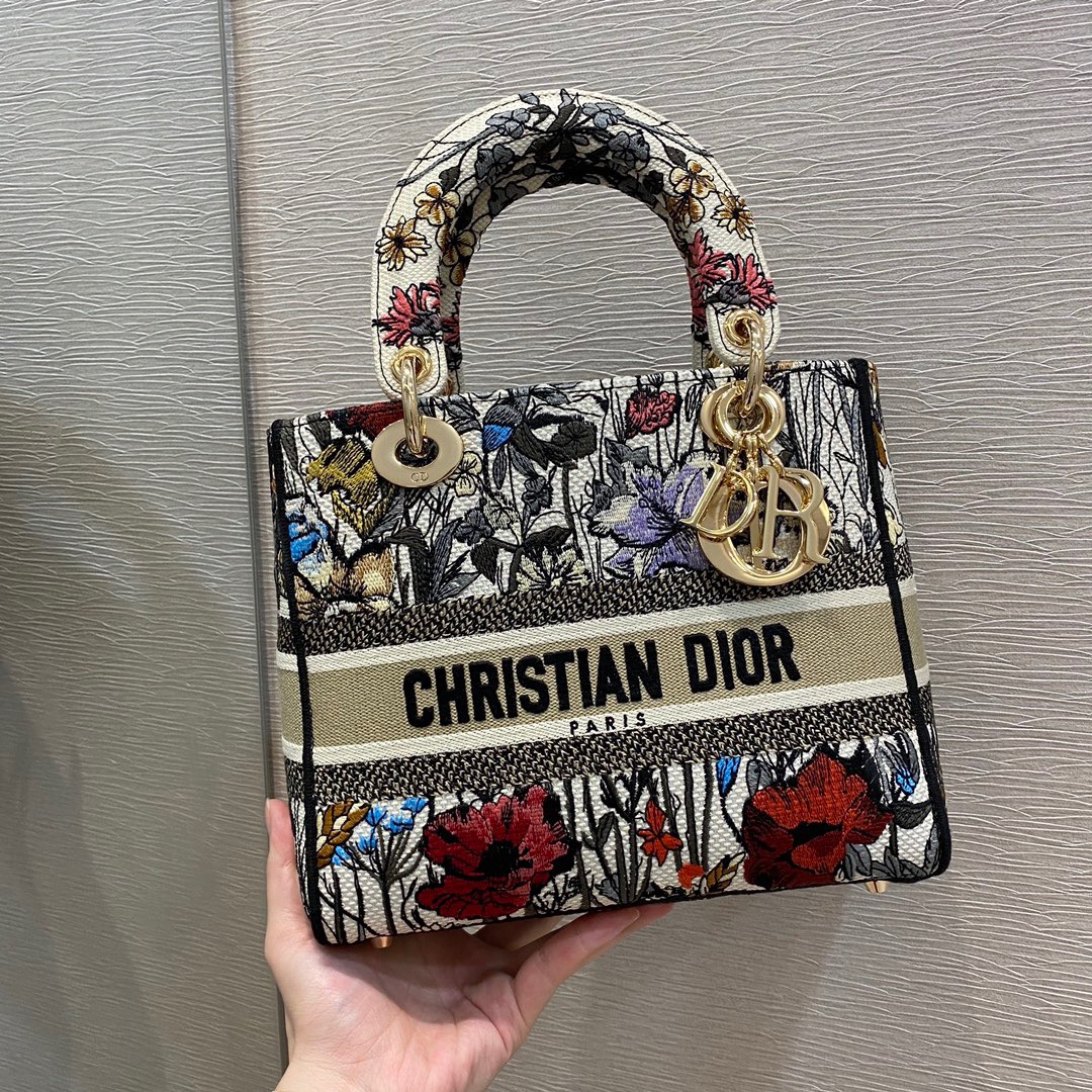D*ior Lady D-Lite handbag Top Quality 24*11*20cm