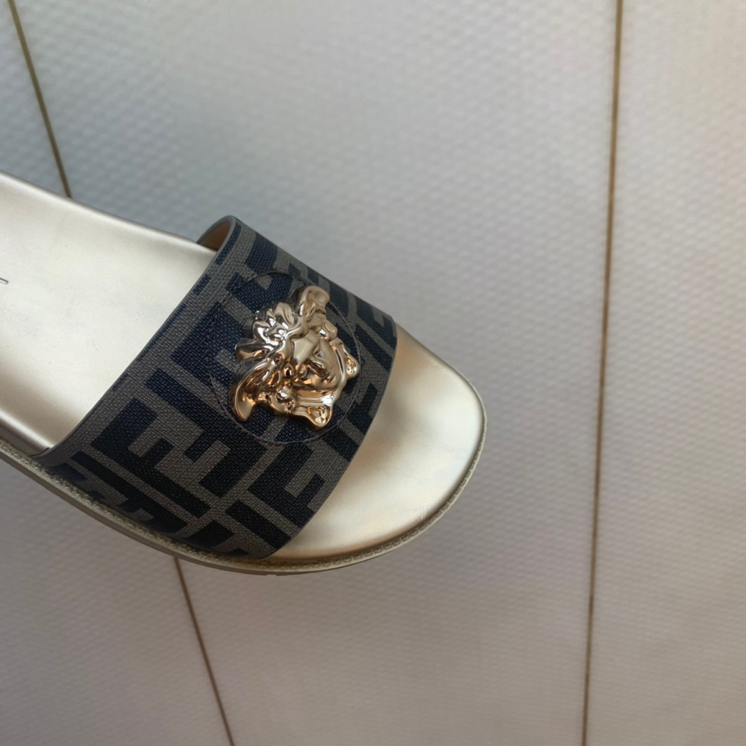 Men Women V*ersace Top slippers