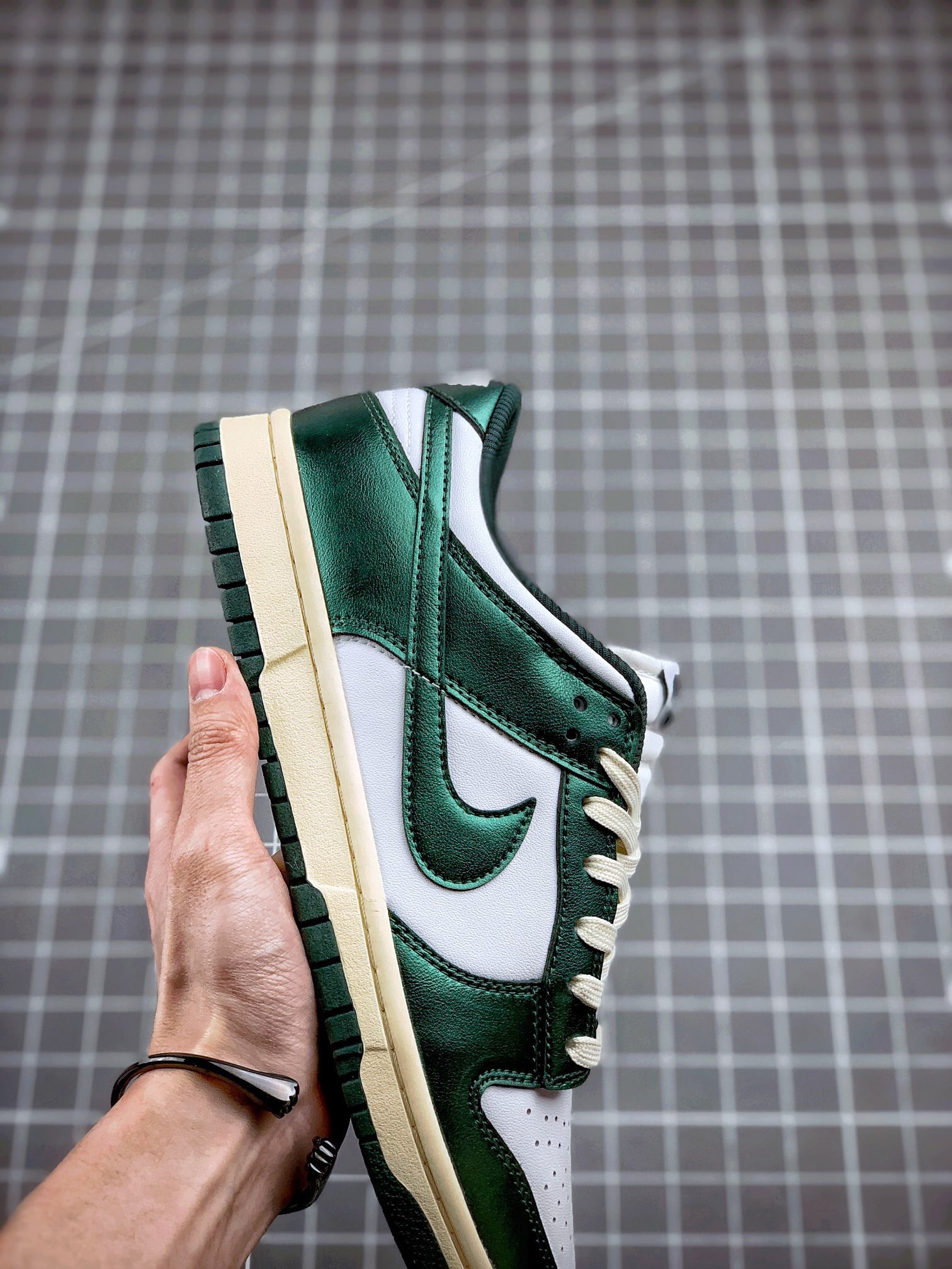from NIKE dunk low vintage green