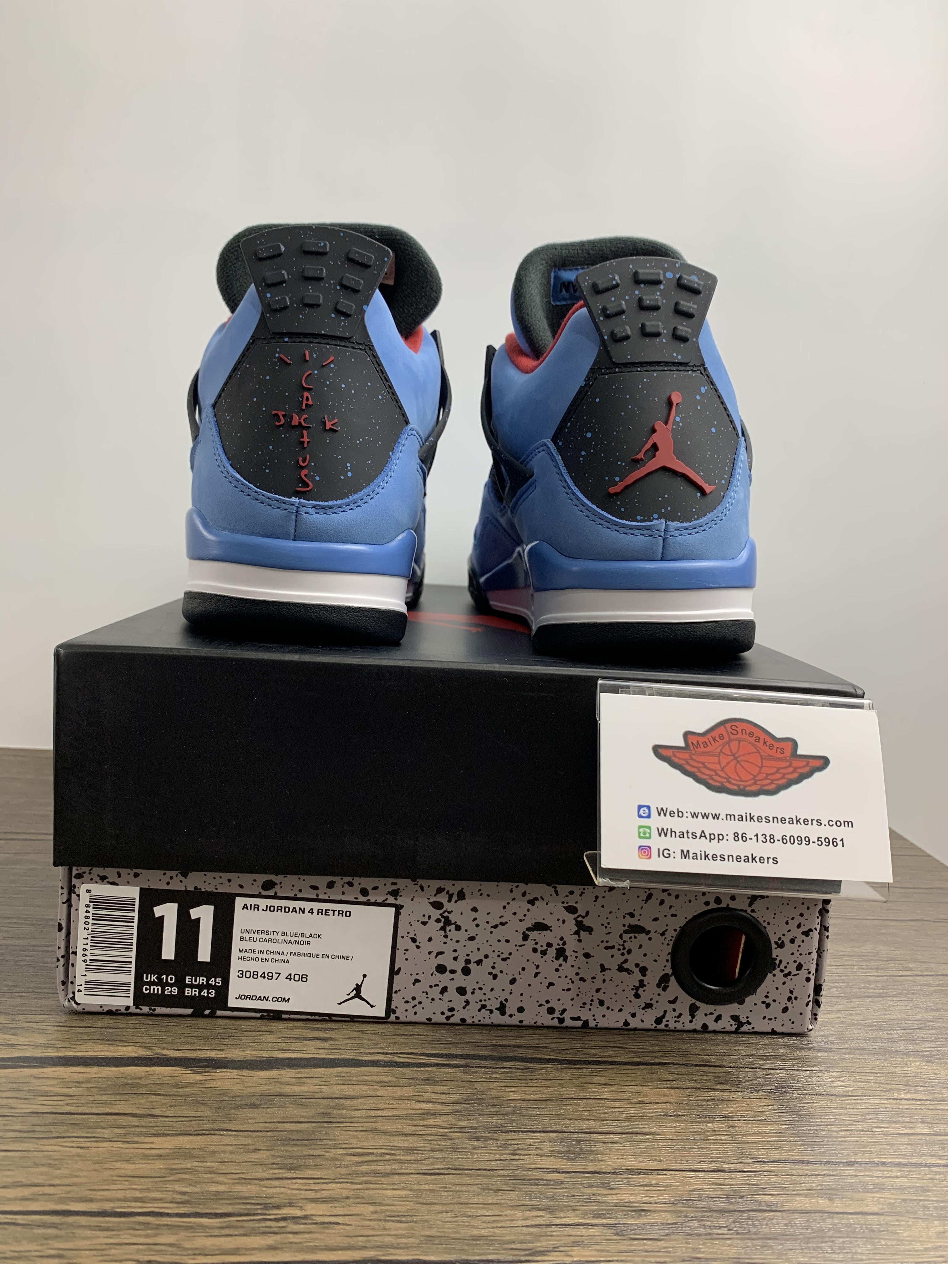 Travis Scott x Air Jordan 4 Houston Oilers 308497-406