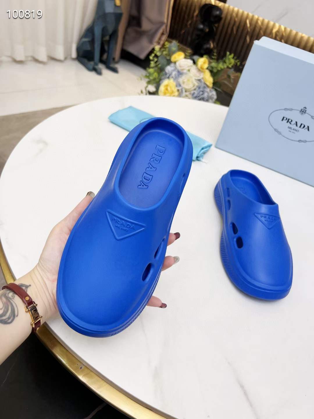 Men Women P*rada Top Slippers ( )