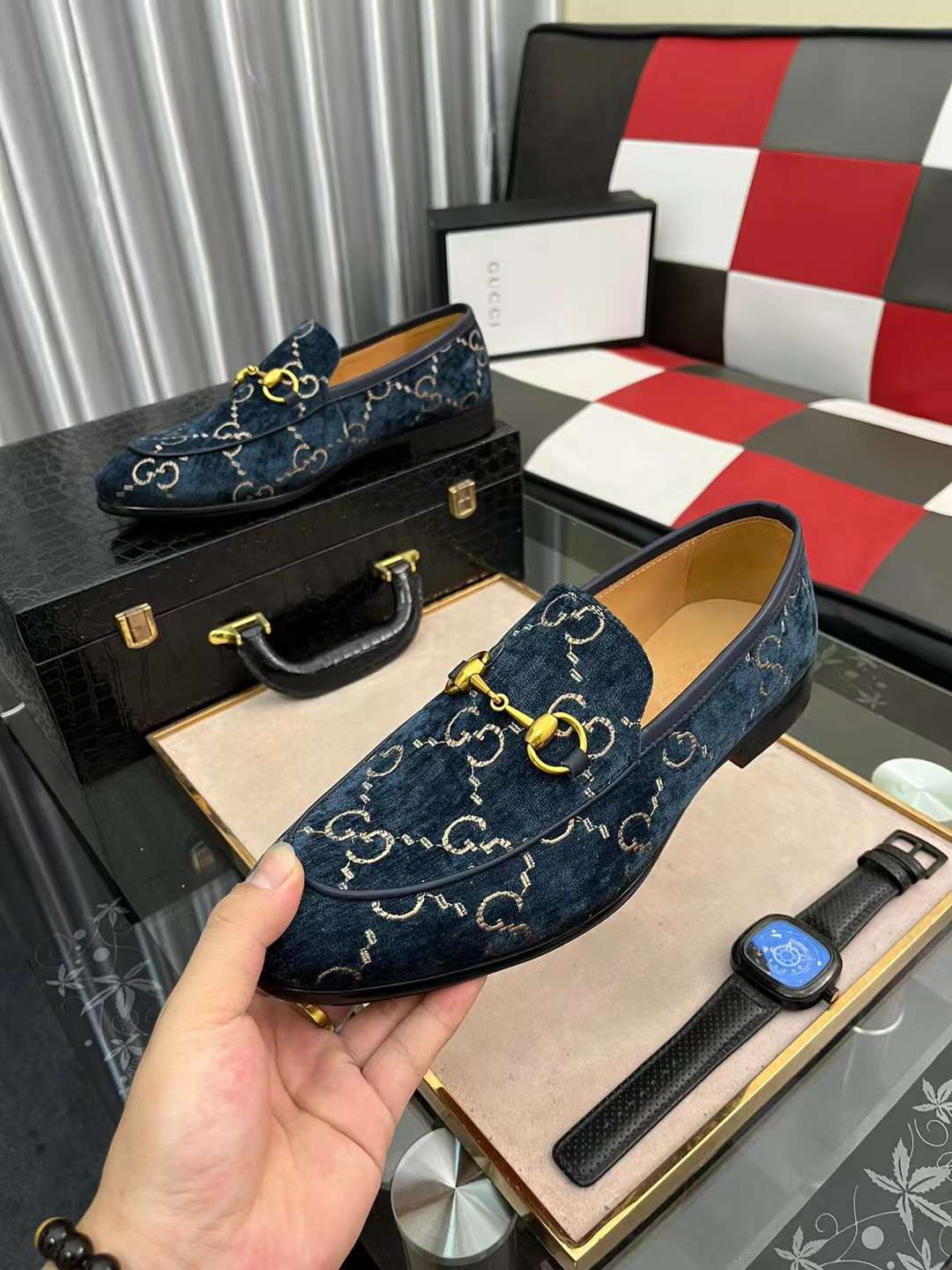 Men G*ucci Top Sneaker