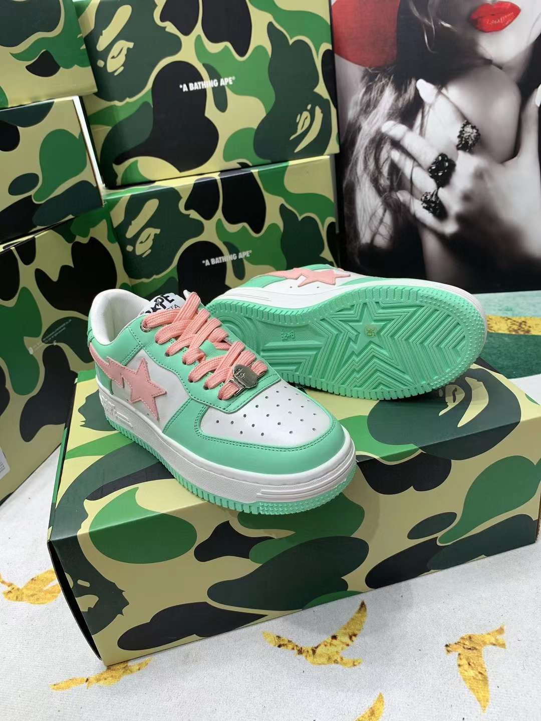 Men Women B*ape sta low Top Sneaker