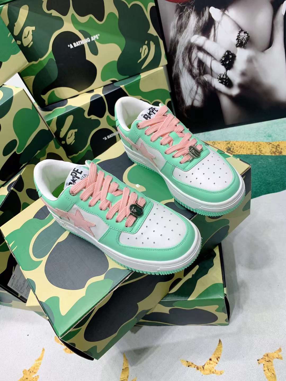 Men Women B*ape sta low Top Sneaker