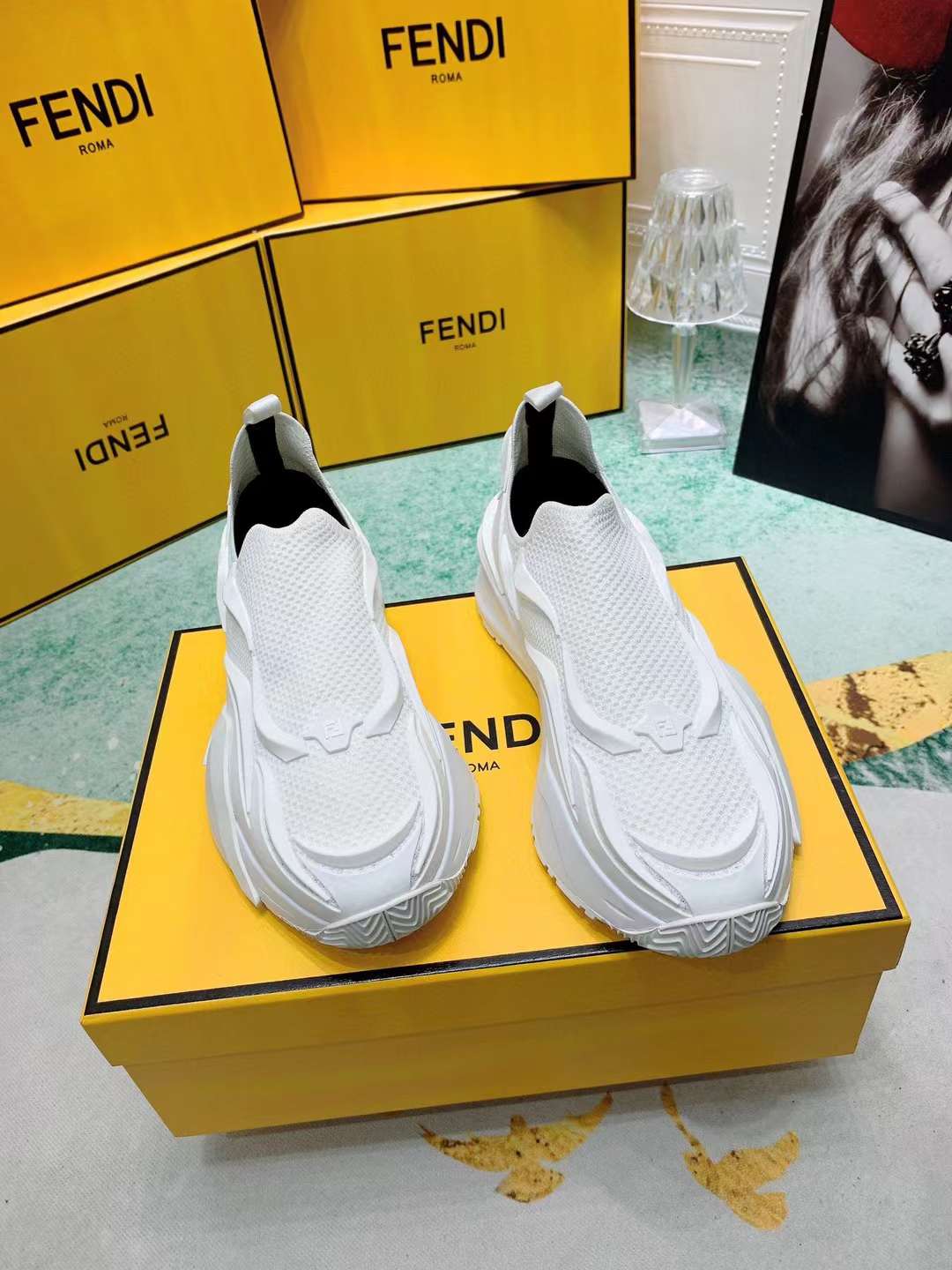Men Women F*endi Top Sneaker ( )