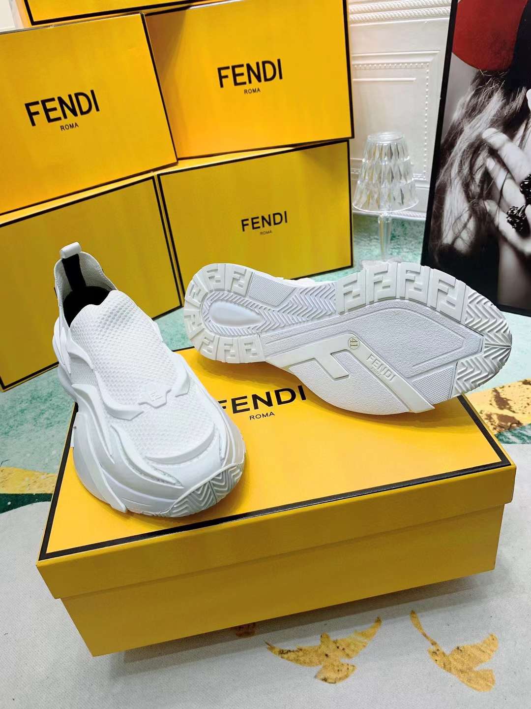 Men Women F*endi Top Sneaker ( )