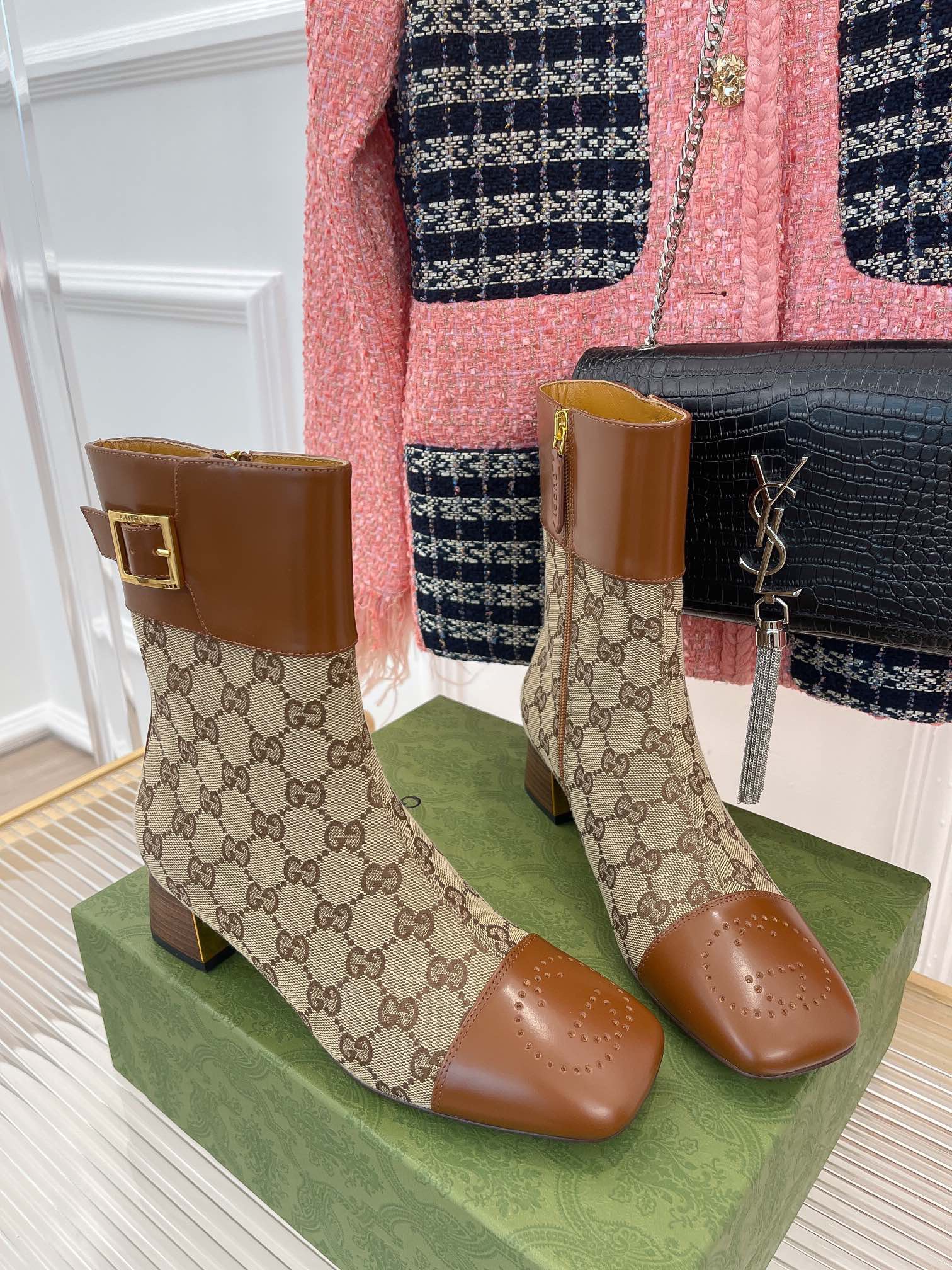 Women G*ucci Top Boots Maikesneakers