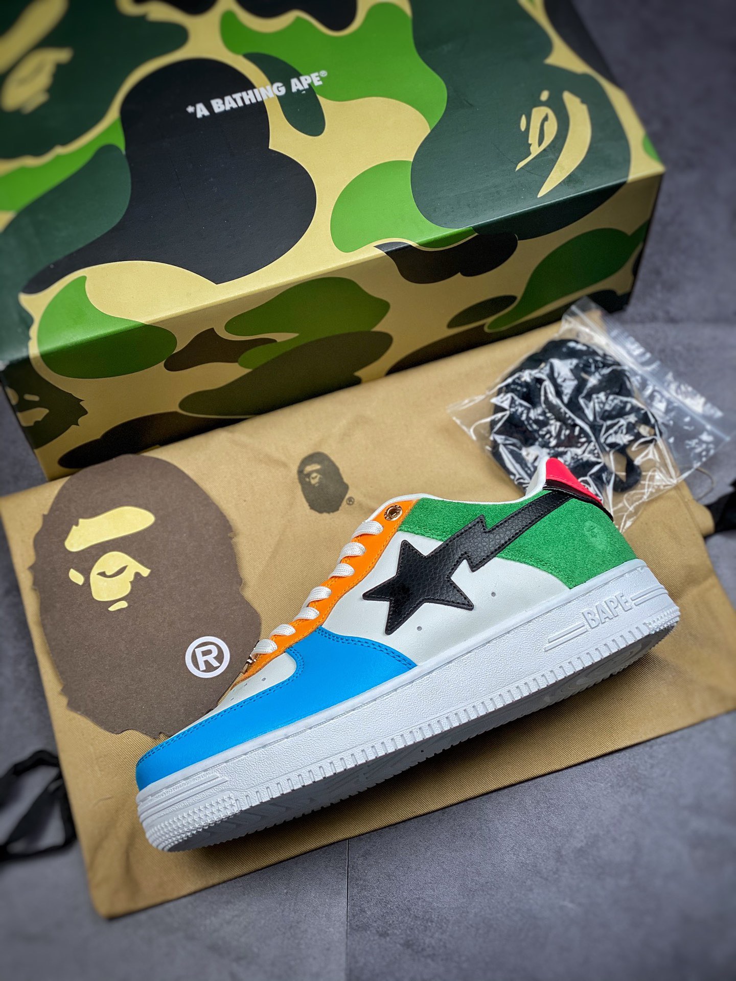 Men Women B*ape sta to low Top Sneaker