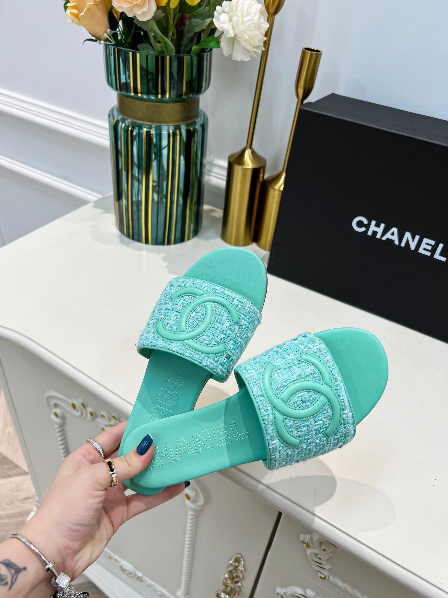 Women C*hanel Top Sandals