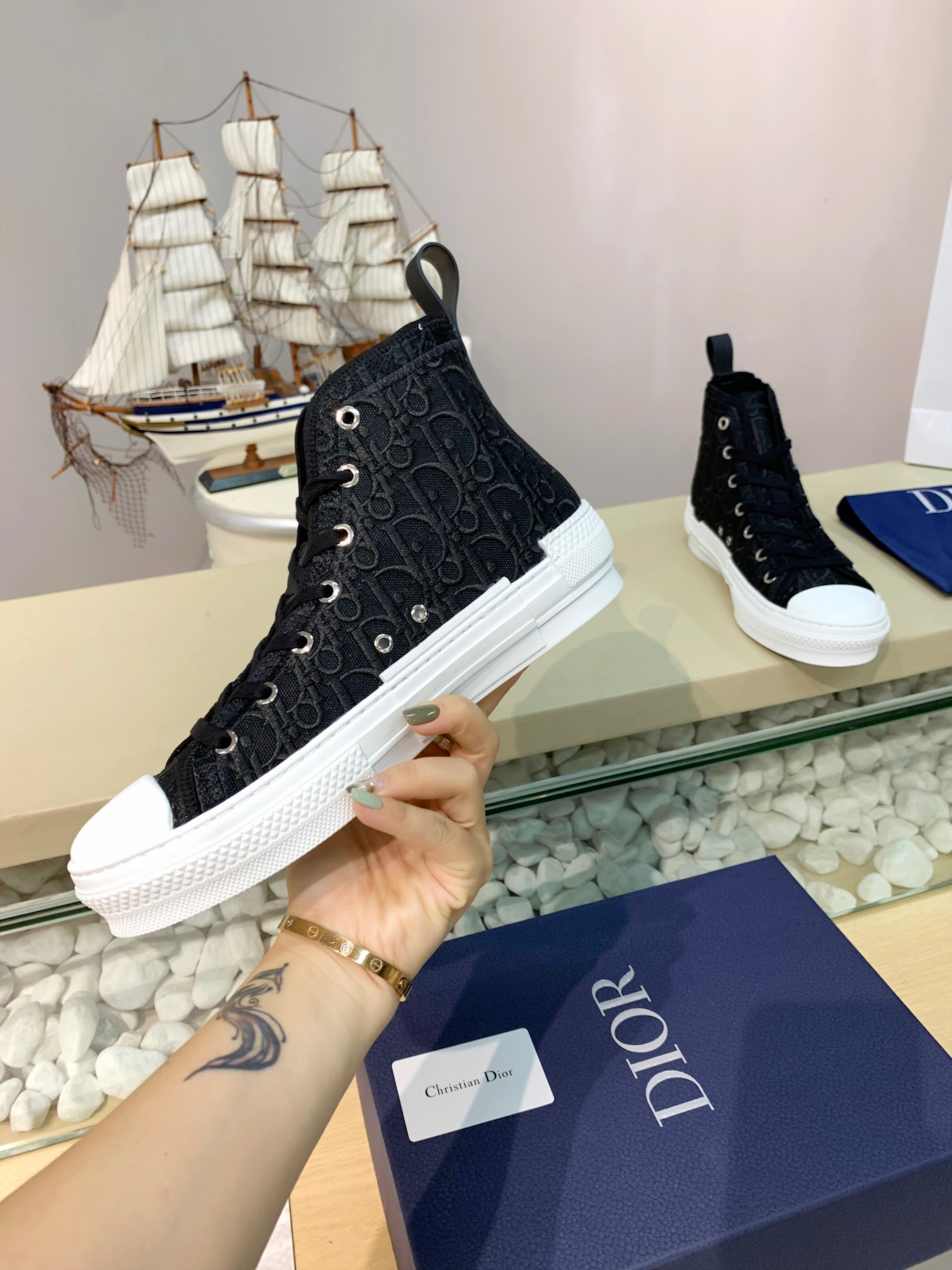 Men Women D*ior Top Sneakers