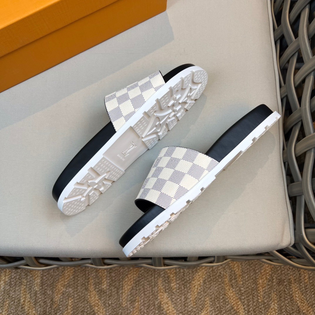 Men L*ouis V*uitton Top Slippers