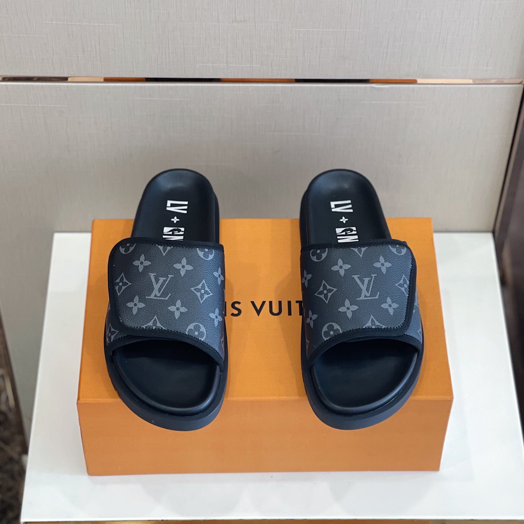 Men L*ouis V*uitton Top Slippers