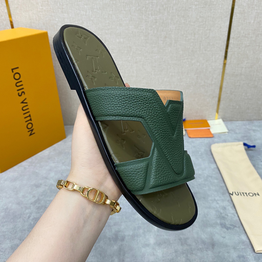 Men L*ouis V*uitton Top Slippers