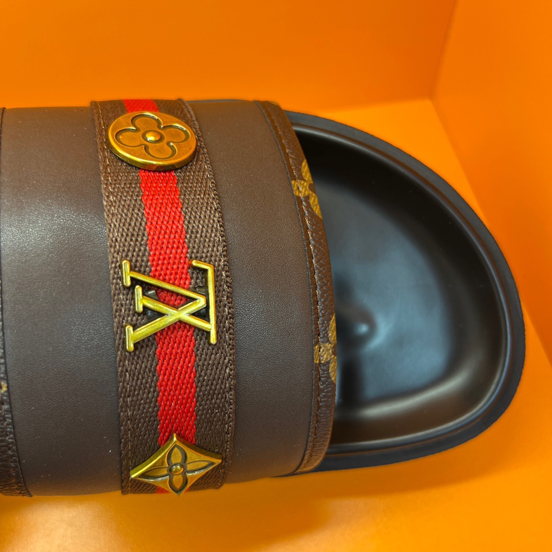 Men L*ouis V*uitton Top Slippers