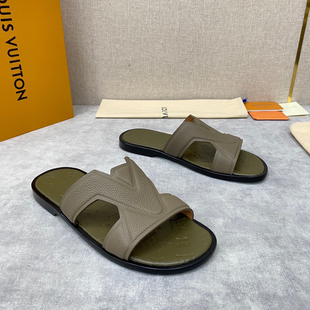 Men L*ouis V*uitton Top Slippers