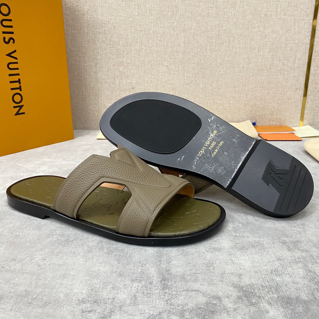 Men L*ouis V*uitton Top Slippers