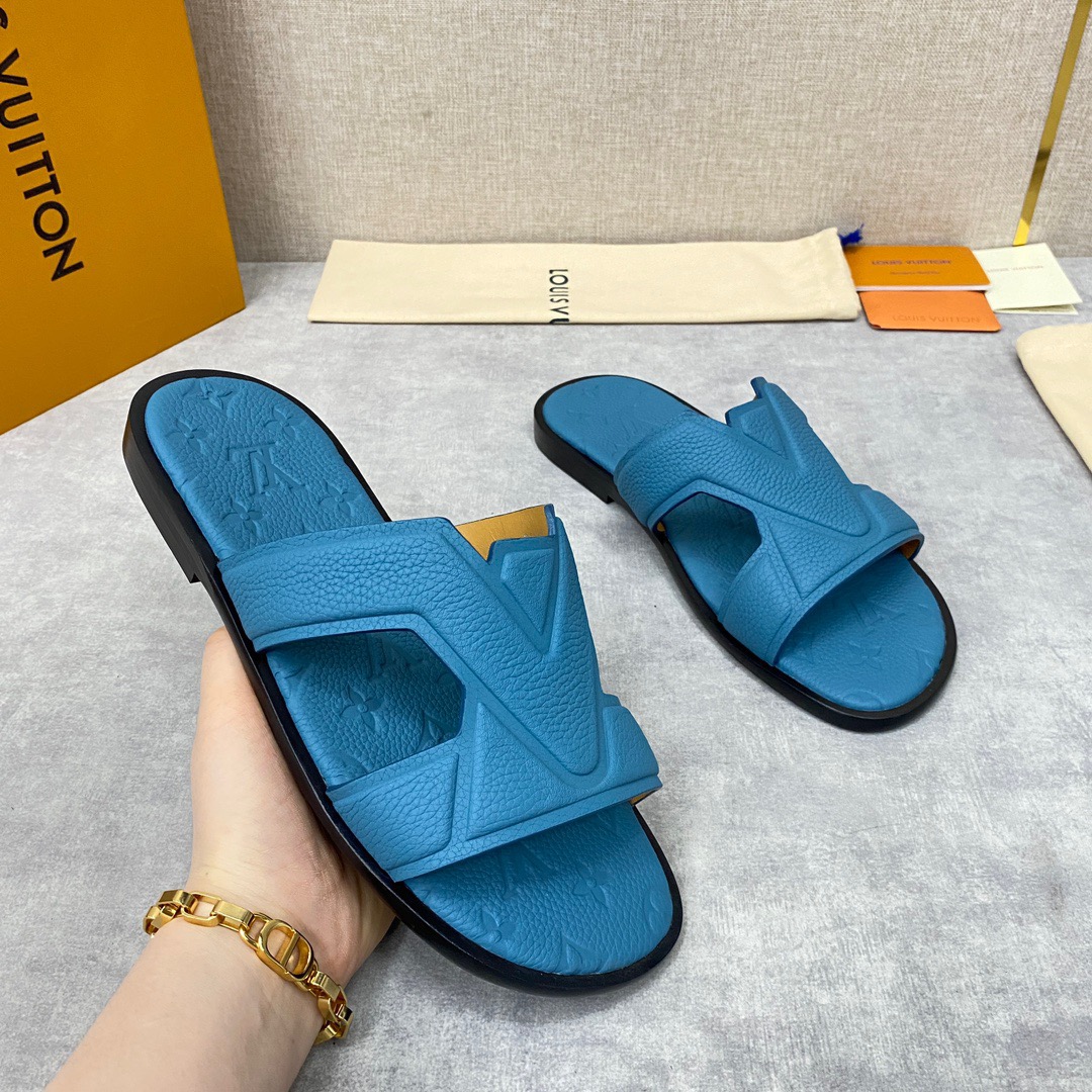 Men L*ouis V*uitton Top Slippers