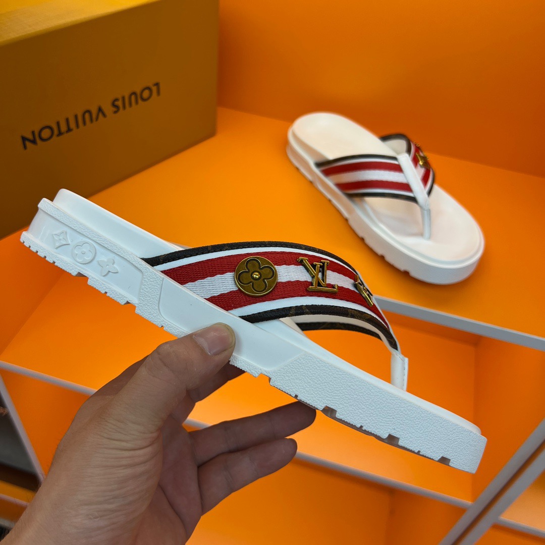Men L*ouis V*uitton Top Slippers