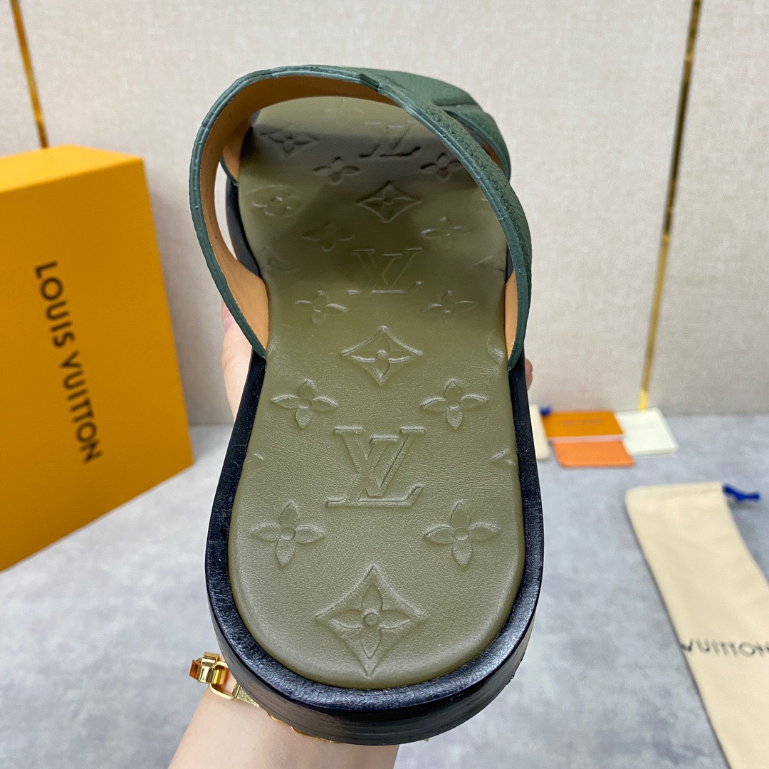 Men L*ouis V*uitton Top Slippers