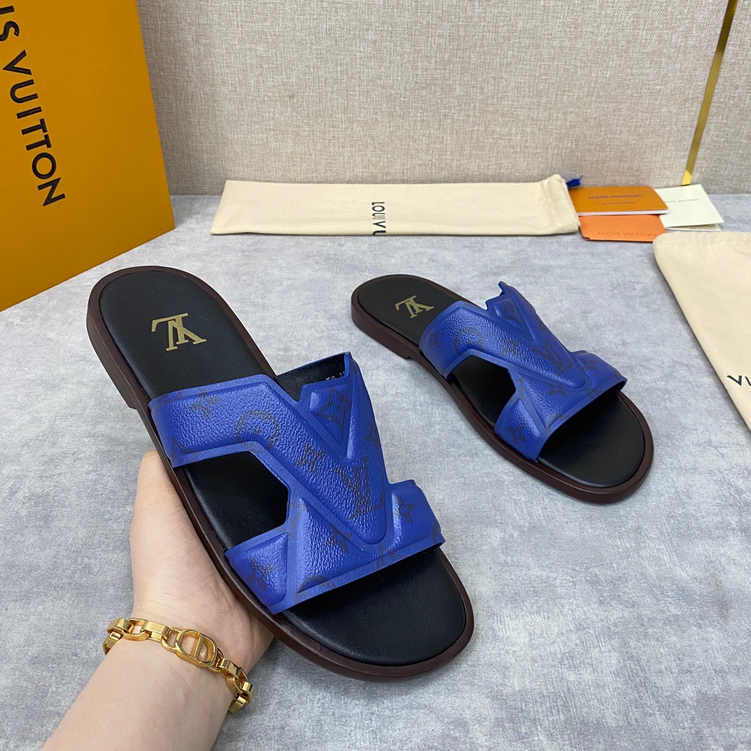 Men L*ouis V*uitton Top Slippers