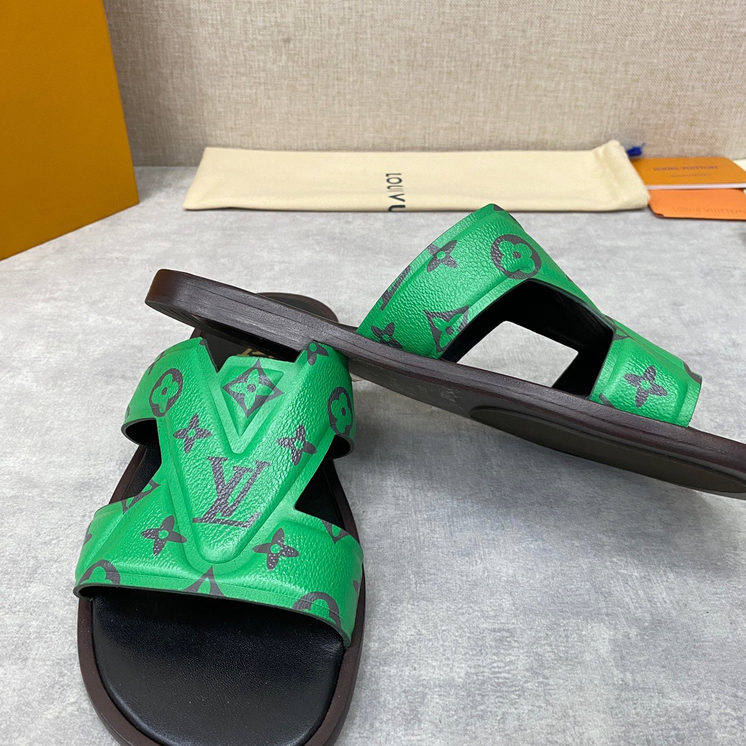 Men L*ouis V*uitton Top Slippers