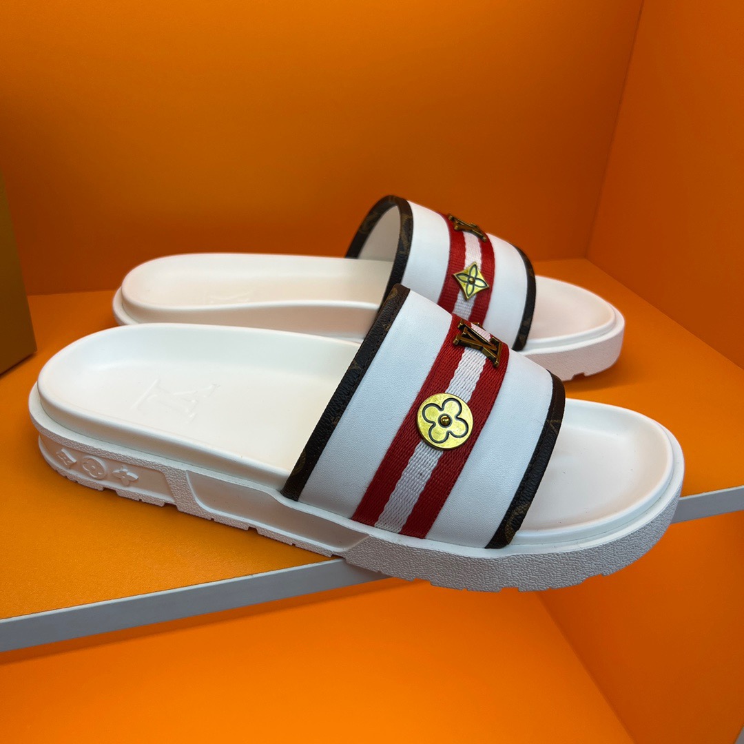 Men L*ouis V*uitton Top Slippers