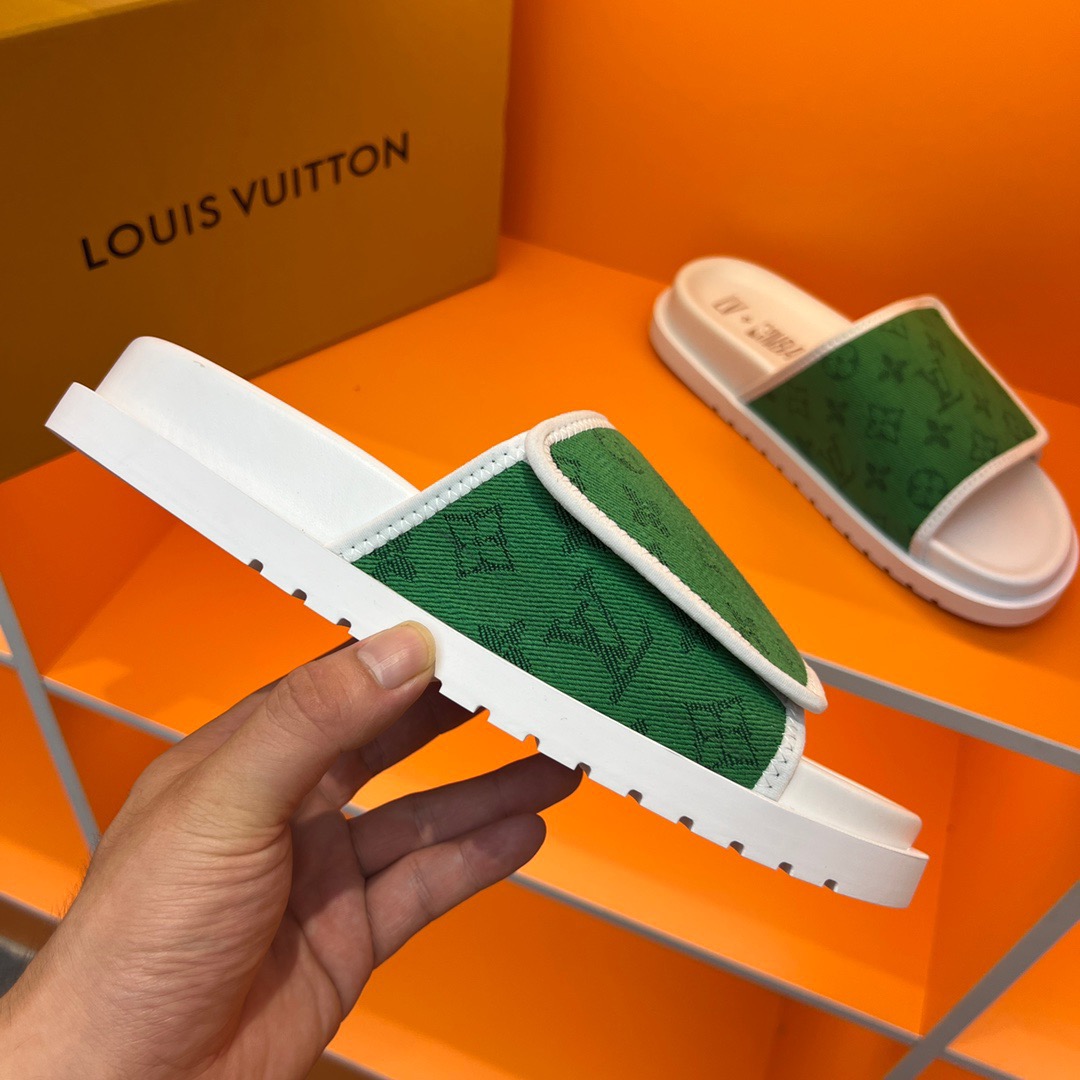 Men L*ouis V*uitton Top Slippers