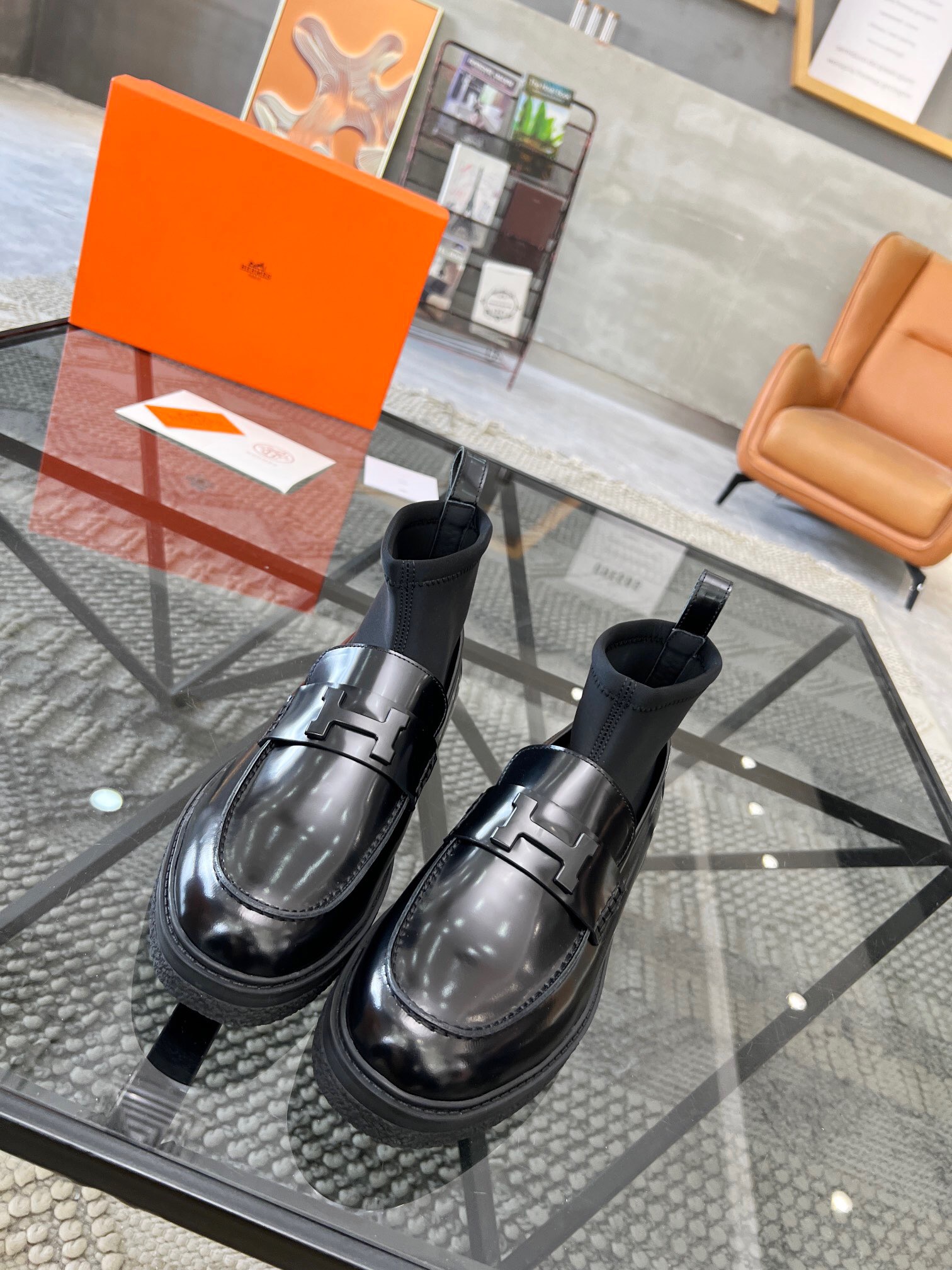 Men H*ermes Top Sneaker