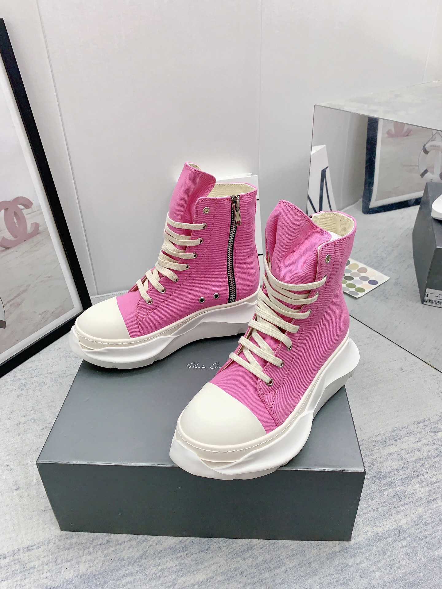 Men Women R*ick O*wens Top Sneaker