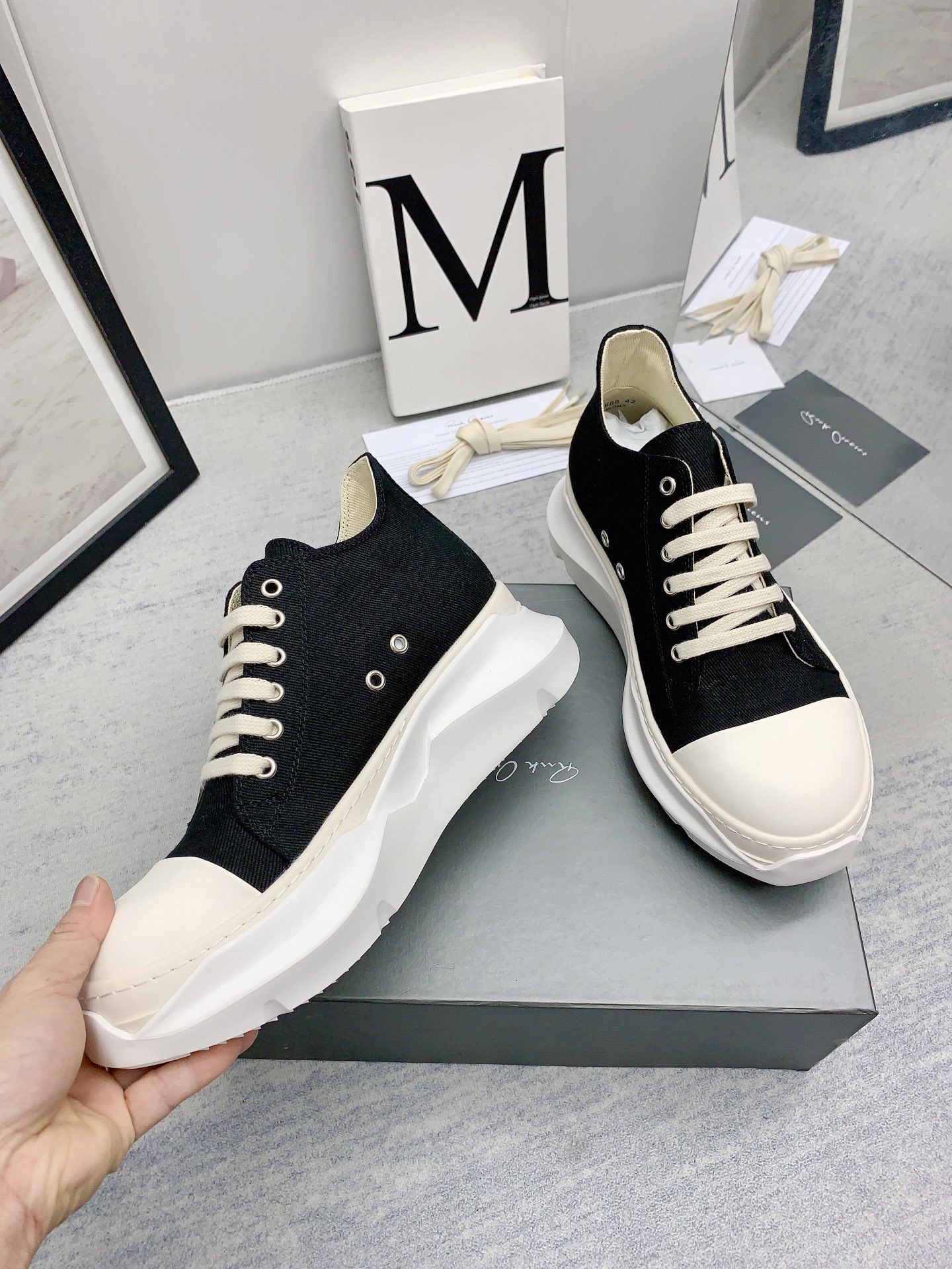 Men Women R*ick O*wens Top Sneaker