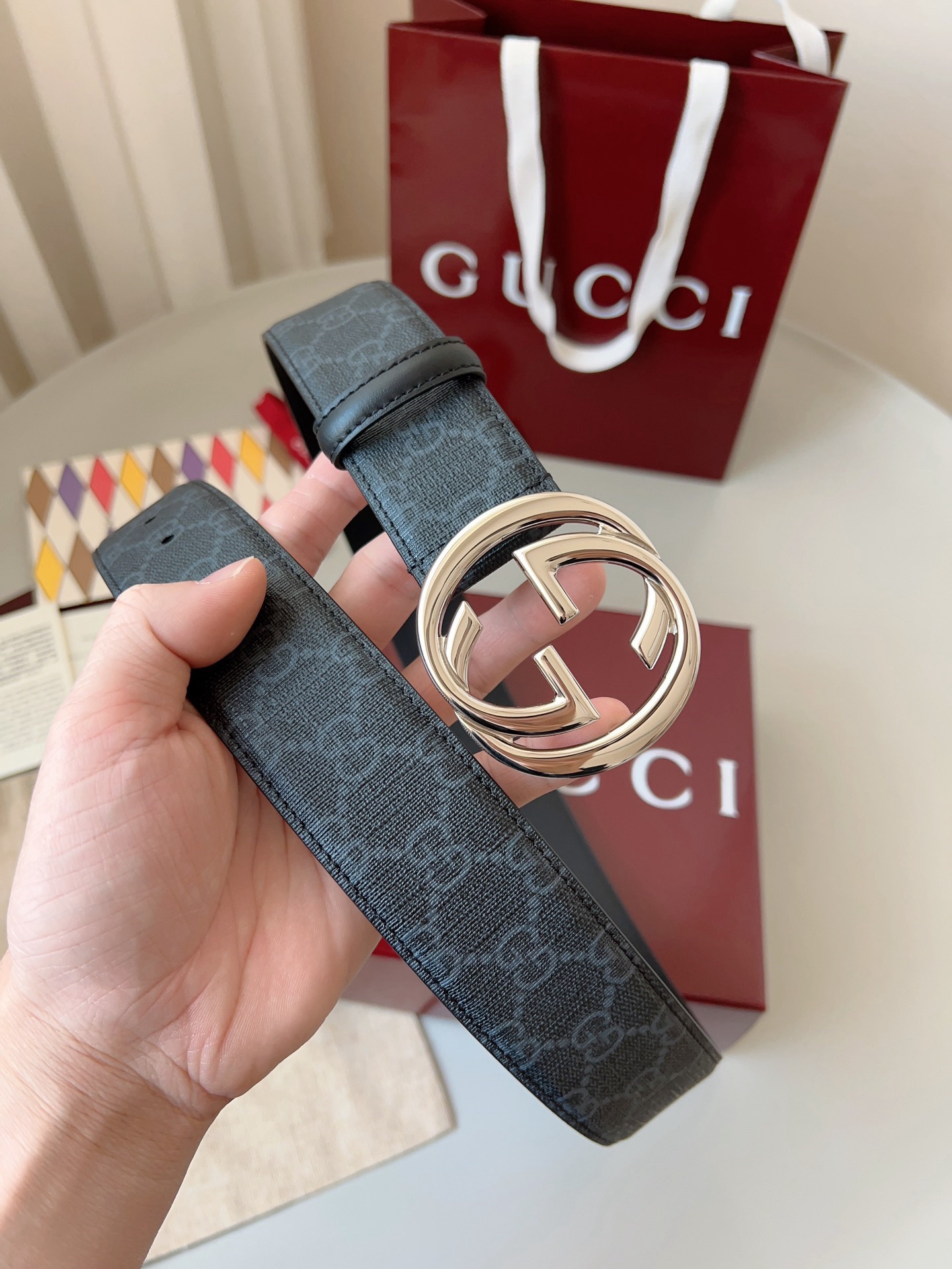 G*ucci Belts Top Quality 4cm