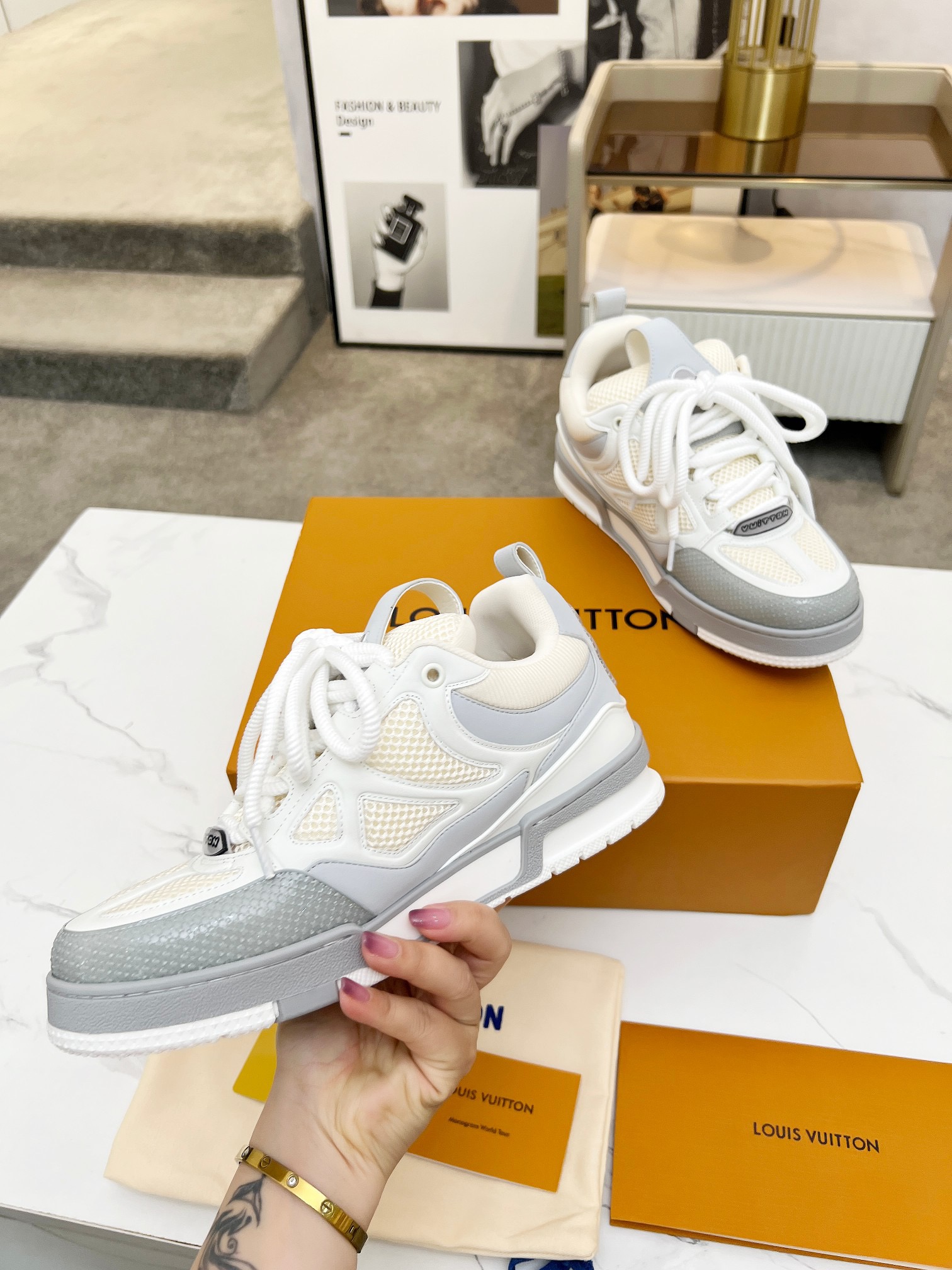 Men Women L*ouis V*uitton Top Sneaker L*V Trainer size 35-46