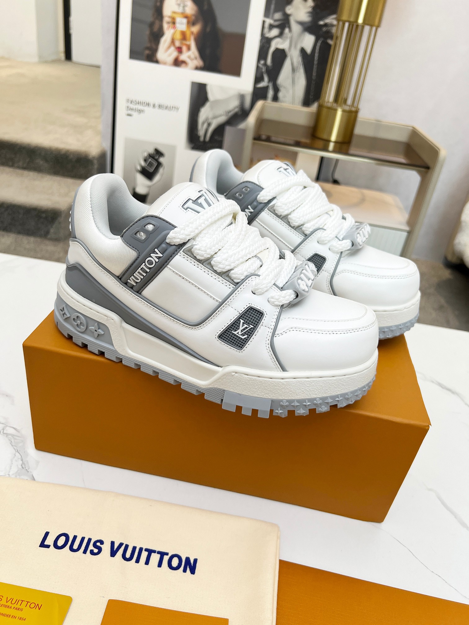 Men Women L*ouis V*uitton Top Sneaker L*V Trainer size 35-46