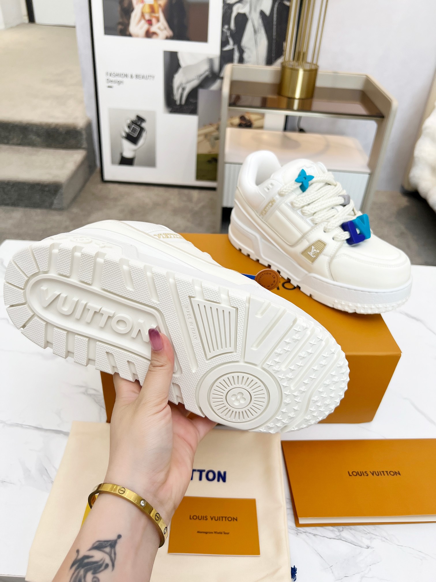 Men Women L*ouis V*uitton Top Sneaker L*V Trainer size 35-46