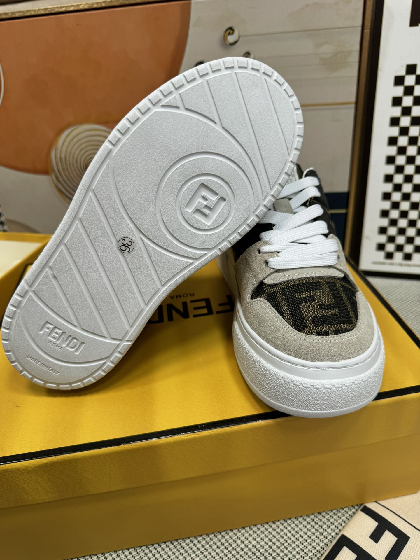 Men Women F*endi Top Sneakers size 35-46