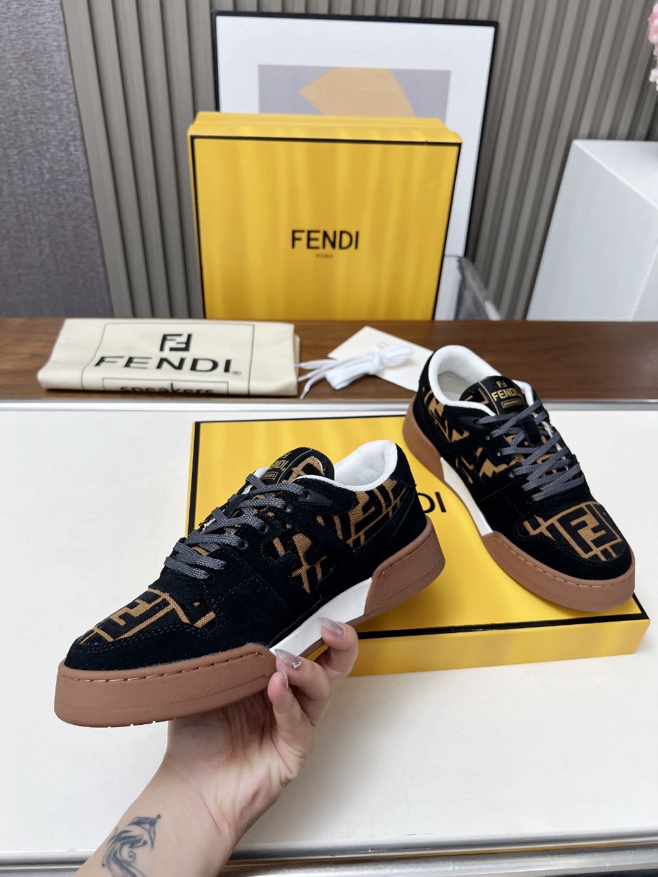 Men Women F*endi Top Sneakers size 35-46