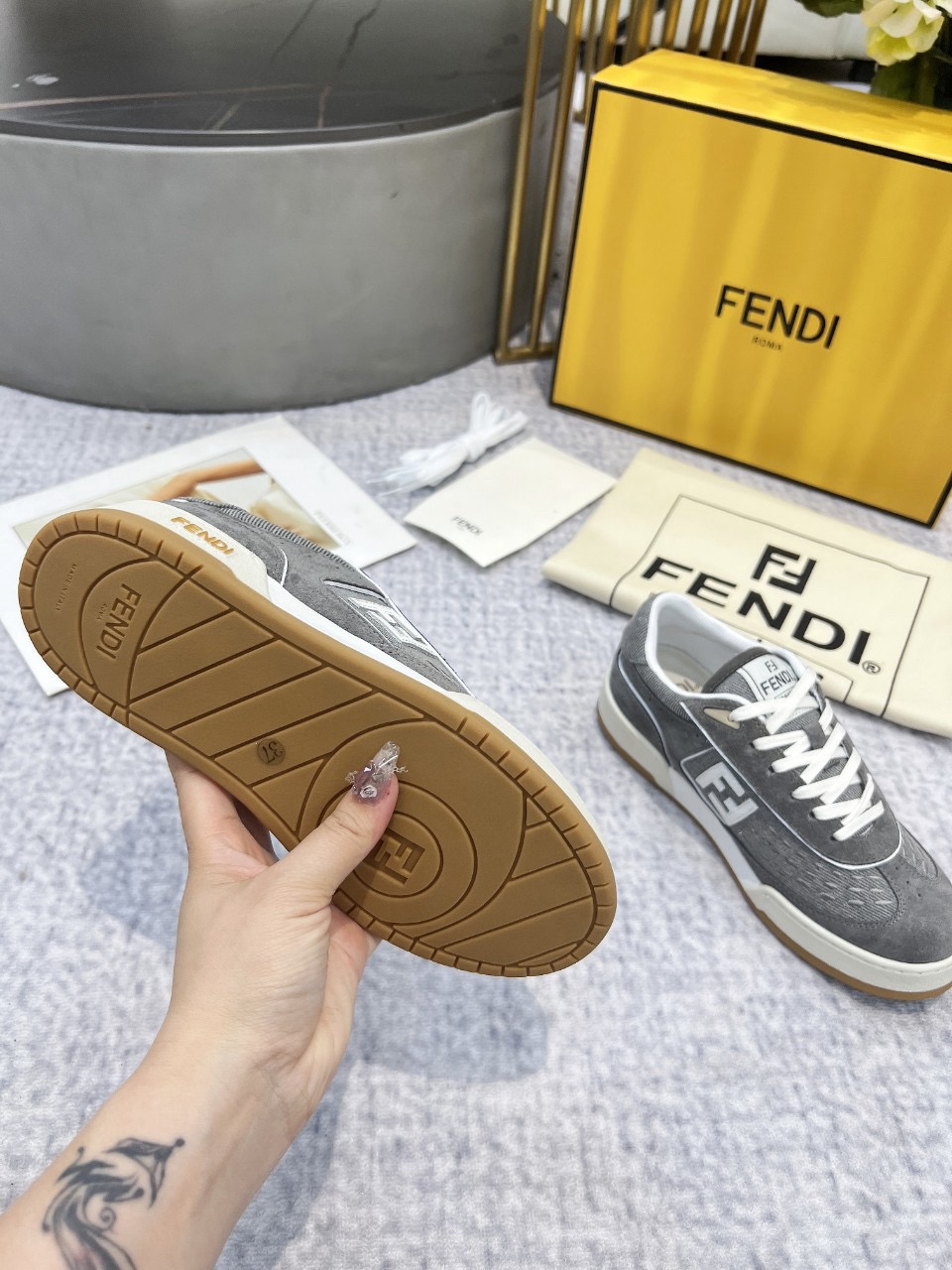 Men Women F*endi Top Sneakers size 35-46