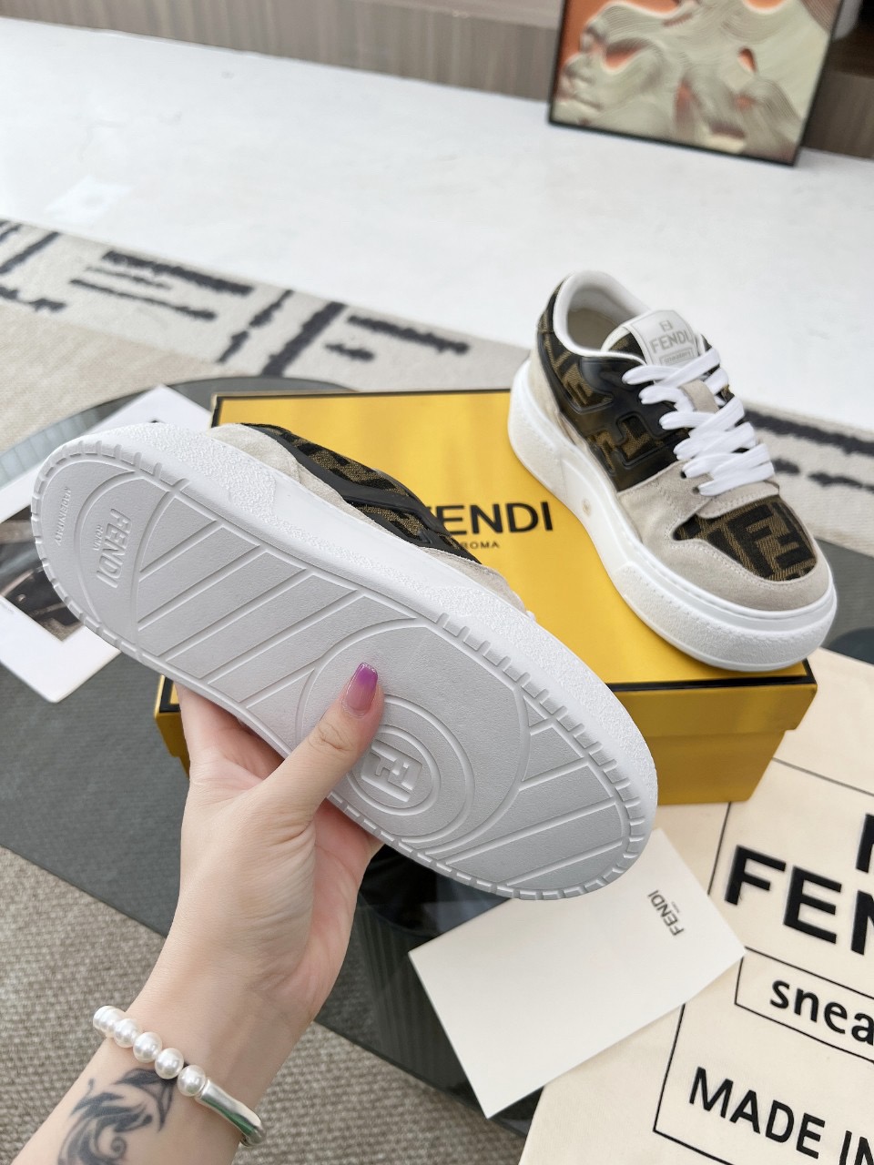 Men Women F*endi Top Sneakers size 35-46